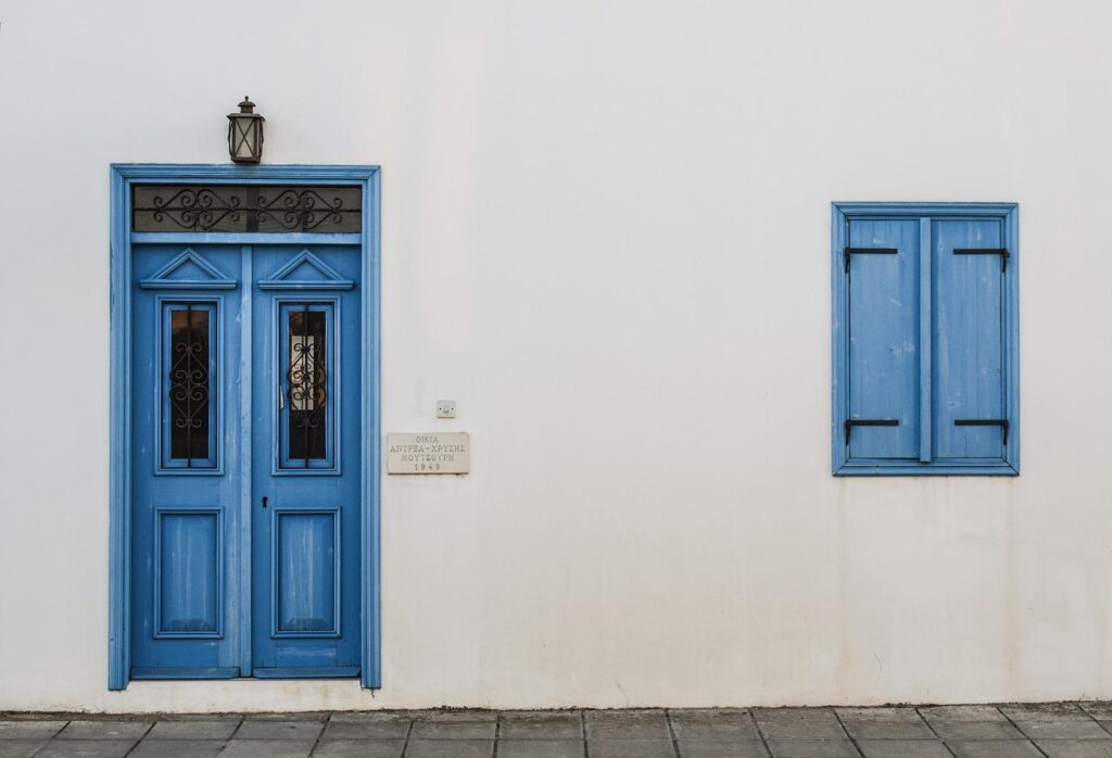 Painting a door and window